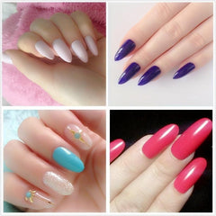 100PCS Nail Tips Natural French False Nails Acrylic Uv Gel Nail Art