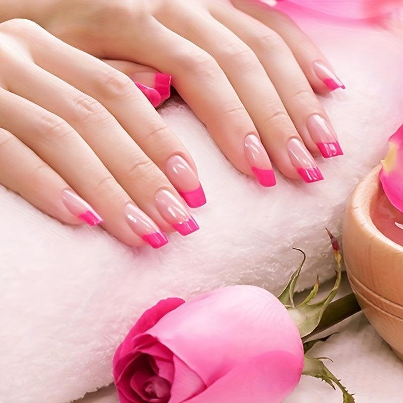 100PCS Nail Tips Natural French False Nails Acrylic Uv Gel Nail Art