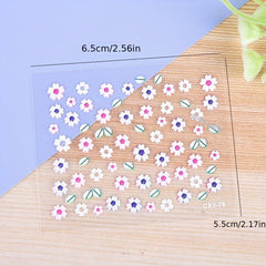 10 Sheets 3D Nail Art Stickers Manicure Decal Decorations