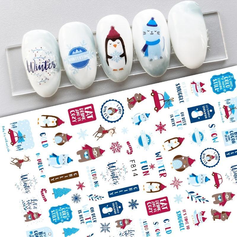 Snowflake Pattern Adhesive Nail Decals Nail Art Stickers