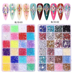 AB & Clear Round Flat Back Resin Rhinestones for DIY Crafts