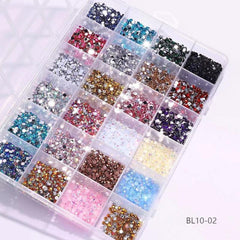 AB & Clear Round Flat Back Resin Rhinestones for DIY Crafts