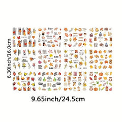 Maple Leaves Nail Stickers Water Transfer Decals