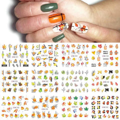 Maple Leaves Nail Stickers Water Transfer Decals