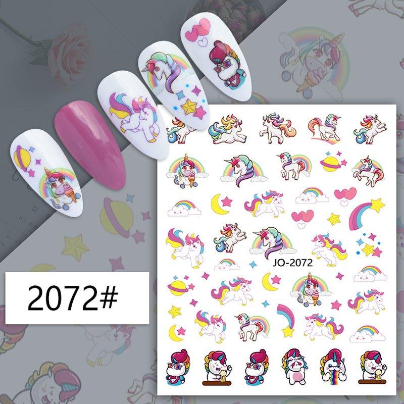 Unicorn Nail Art Stickers For Girls Nail Beauty Supplies Decals