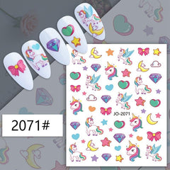 Unicorn Nail Art Stickers For Girls Nail Beauty Supplies Decals