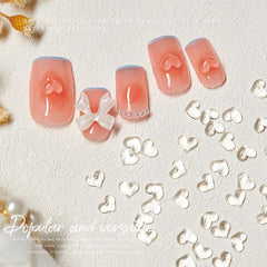 100pcs Heart Nail Art Decorations