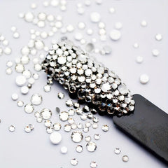 1000 Pcs Mixed Round Crystal AB Glass Nail Rhinestone Flat Back Stones