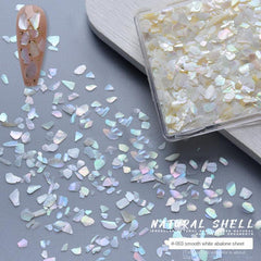 3D Shell Nail Art Decals: Sparkling Sequins & Flakes
