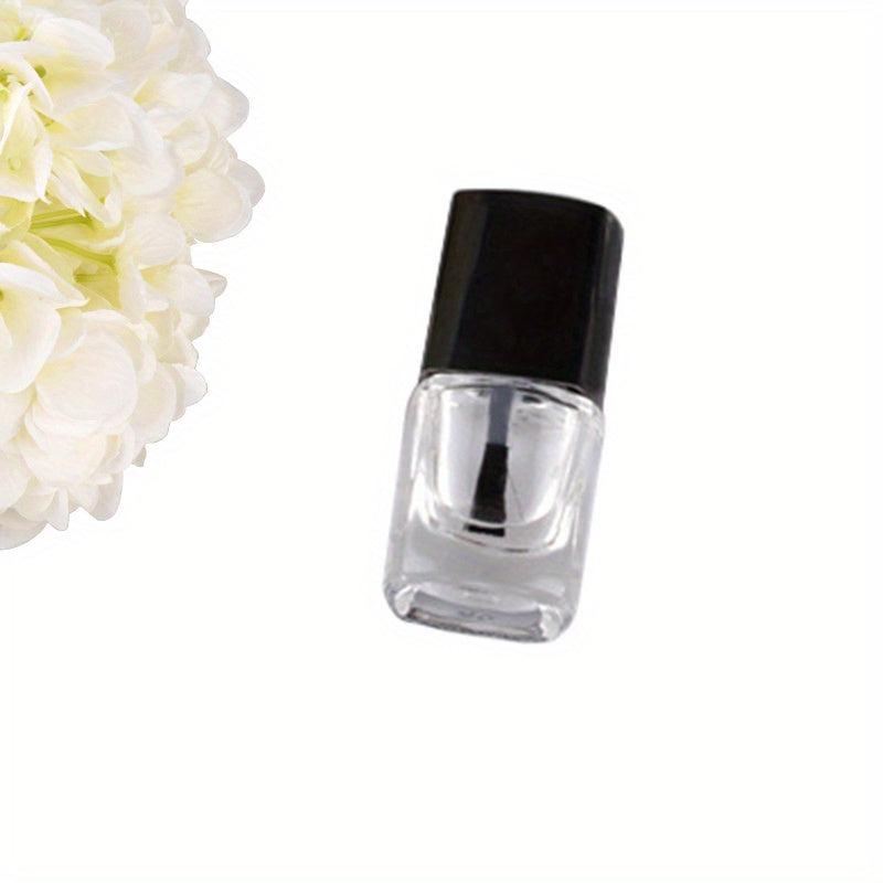 5ml Glass Nail Polish Bottle Transparent Empty Refillable with Brush Cap
