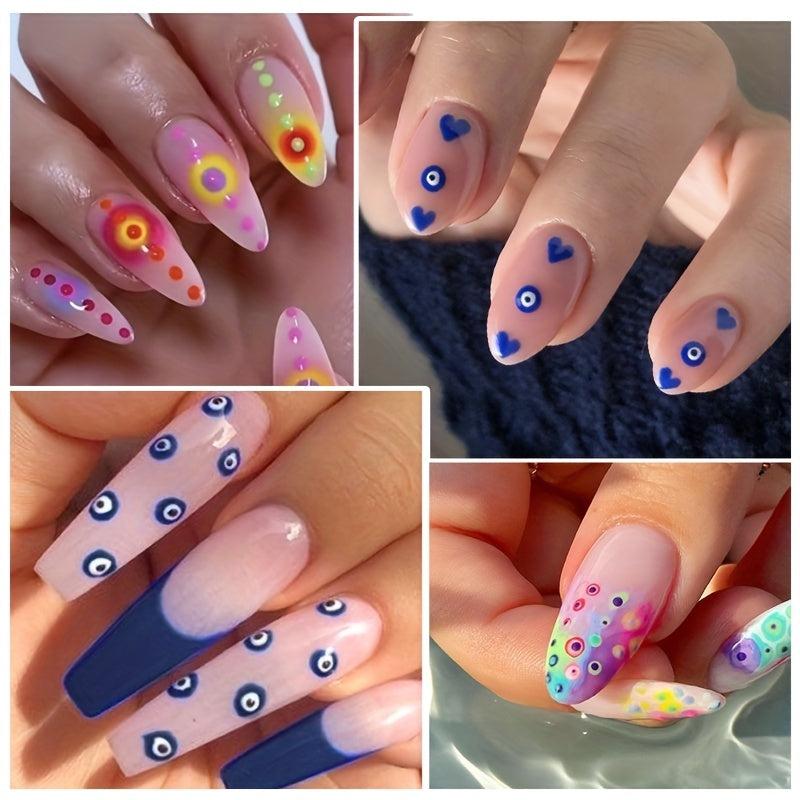3D Evil Eye Nail Art Stickers Self Adhesive Witch Nail Decals DIY Manicure