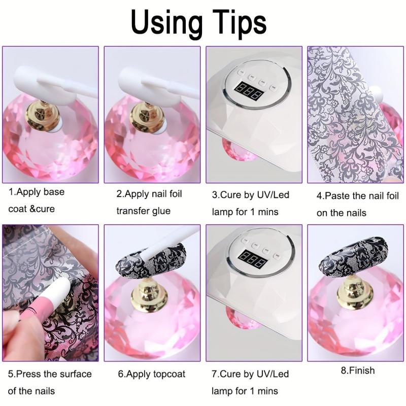 Marble Pattern Nail Art Transfer Foil Stickers Shell Patten Nail Sticker
