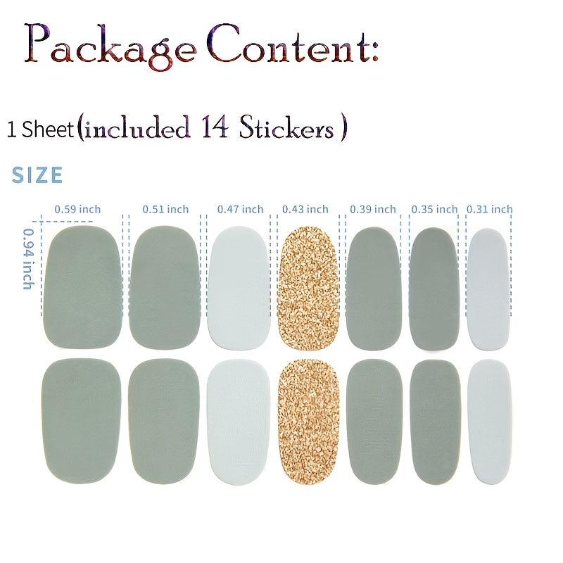 Christmas Series Self Adhesive Full Cover Nail Art Stickers 12 Choices