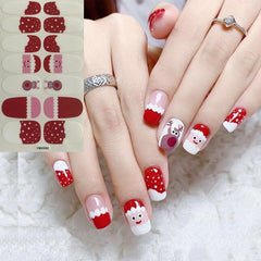 Christmas Series Self Adhesive Full Cover Nail Art Stickers 12 Choices