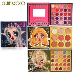 2-in-1 Eyeshadow & Highlighter Set - Matte, Shimmer, Metallic Shades