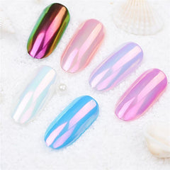 Iridescent Glitter Powder for Holographic Nail Art