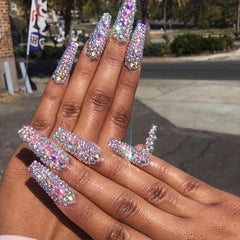 AB Crystal Rhinestone Nail Art Decoration Mixed Size Dazzling Diamonds