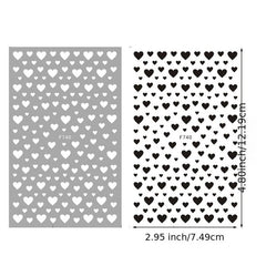 2 pcs 3D Heart Nail Art Stickers Set Adhesive Decal Polish Slider