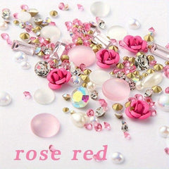 3D Nail Rhinestones Pearls Crystal Art Decorations Glitter Accessories DIY