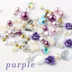 3D Nail Rhinestones Pearls Crystal Art Decorations Glitter Accessories DIY