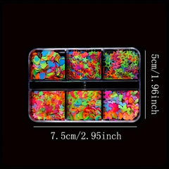 Fluorescent Nail Art Glitter Sequins Luminous Decals