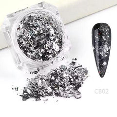 Golden & Silver Foil Nail Decoration