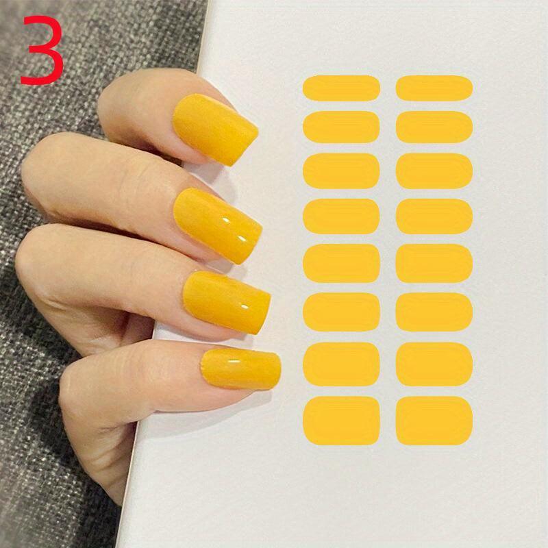 16 Nail Sticker Full Wrap Nail Polish Stickers Self Adhesive Gel Nail Strips