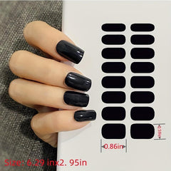 16 Nail Sticker Full Wrap Nail Polish Stickers Self Adhesive Gel Nail Strips