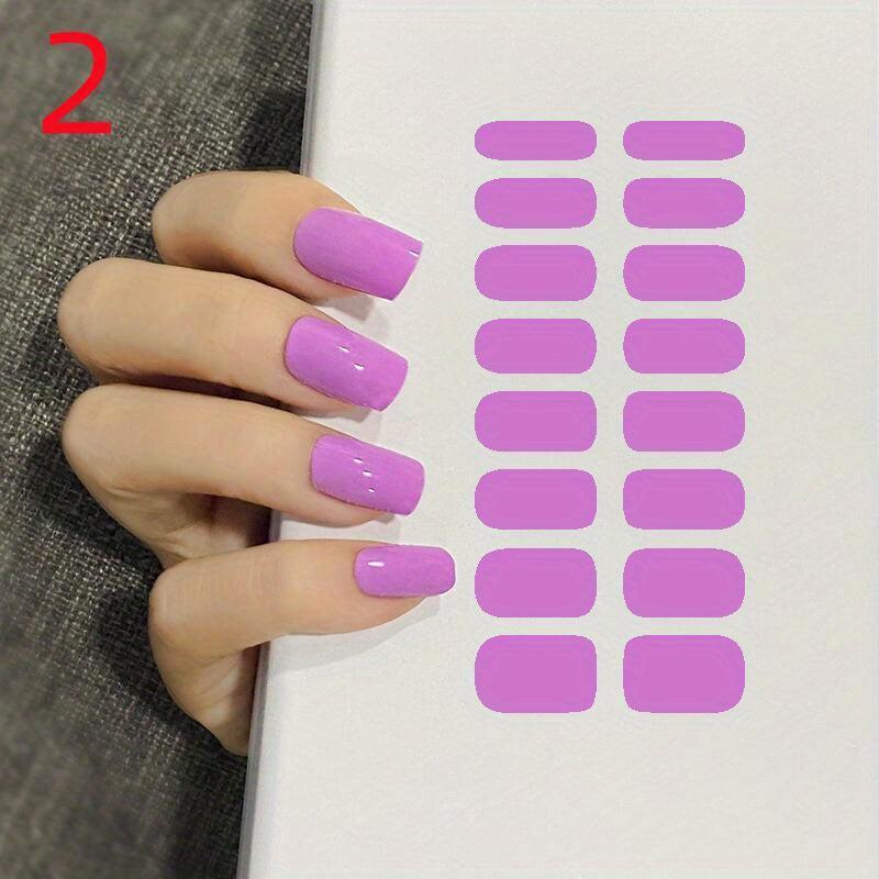 16 Nail Sticker Full Wrap Nail Polish Stickers Self Adhesive Gel Nail Strips