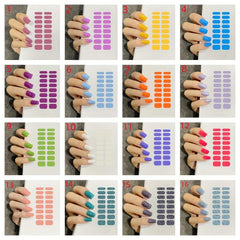 16 Nail Sticker Full Wrap Nail Polish Stickers Self Adhesive Gel Nail Strips