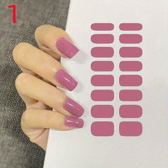 16 Nail Sticker Full Wrap Nail Polish Stickers Self Adhesive Gel Nail Strips