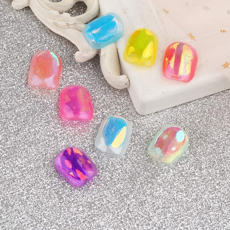 3D Holo Aurora Glass Nail Stickers Rainbow Effect Films DIY Nail Art