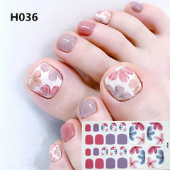 Glitter Toe Nail Stickers Self Adhesive Foot Decals for Nail Art