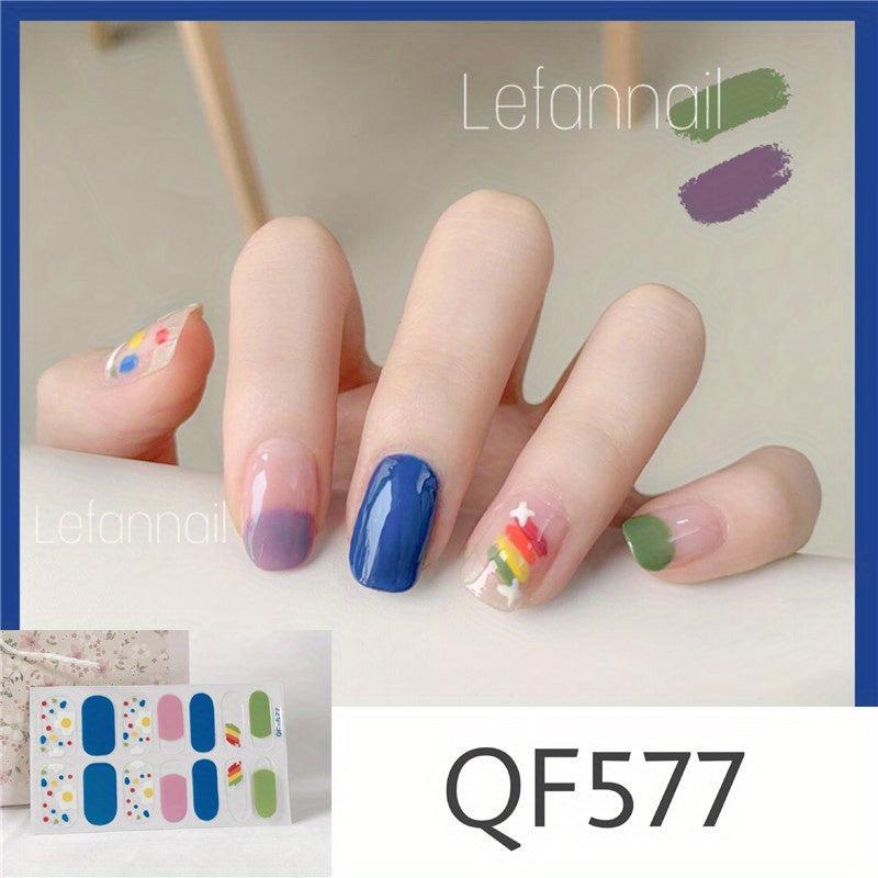 Waterproof Nail Polish Stickers Self Adhesive Decal Strips