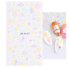 5D Acrylic Daisy Nail Stickers Self Adhesive Nail Art Decals
