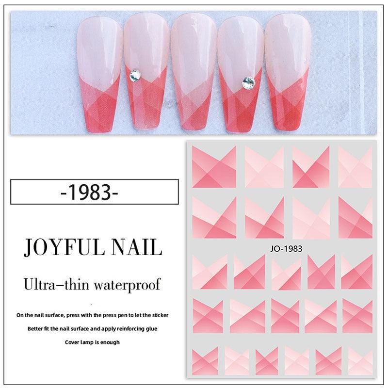 French Gradient Nail Art Sticker Self Adhesive Nail Decoration