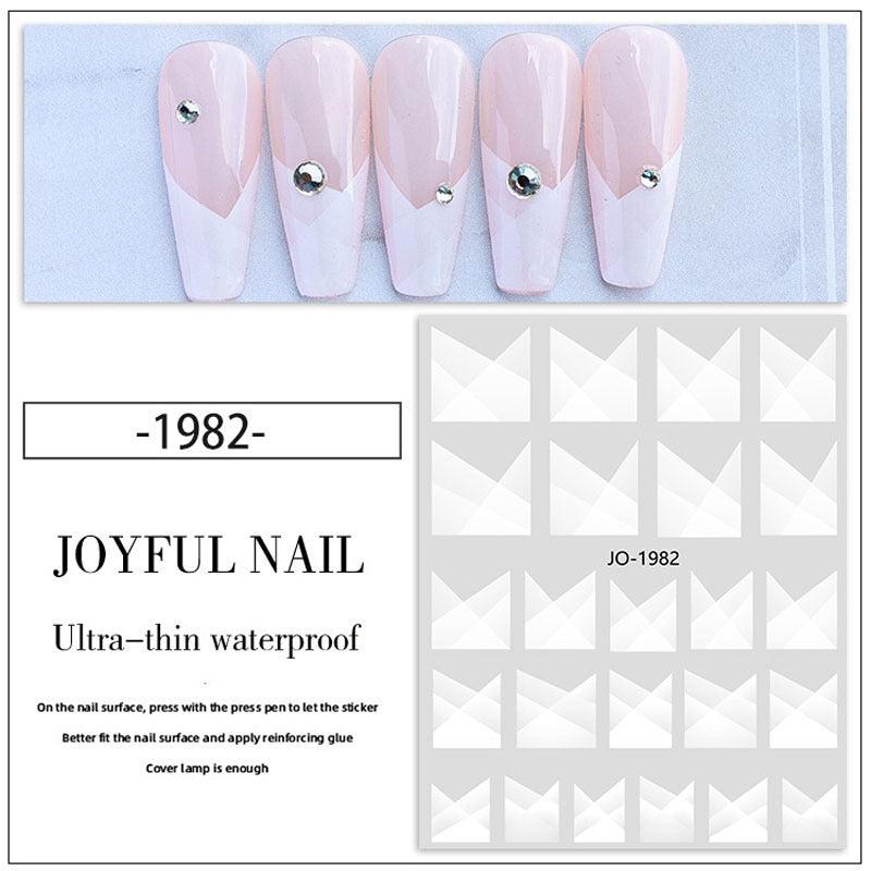French Gradient Nail Art Sticker Self Adhesive Nail Decoration