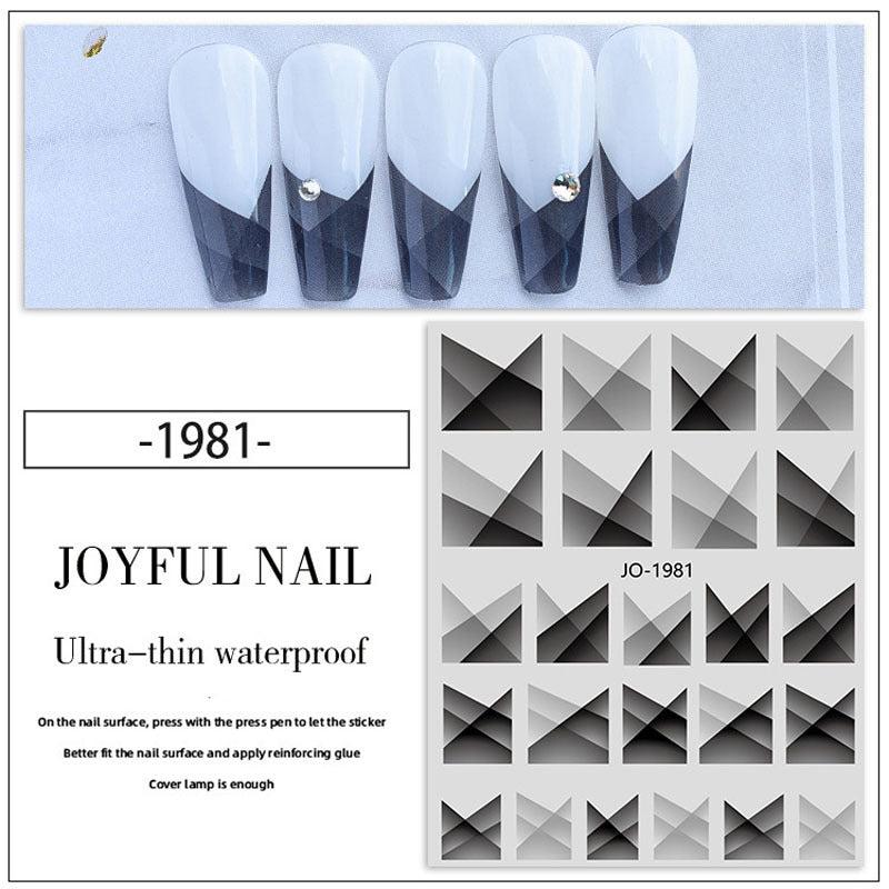 French Gradient Nail Art Sticker Self Adhesive Nail Decoration