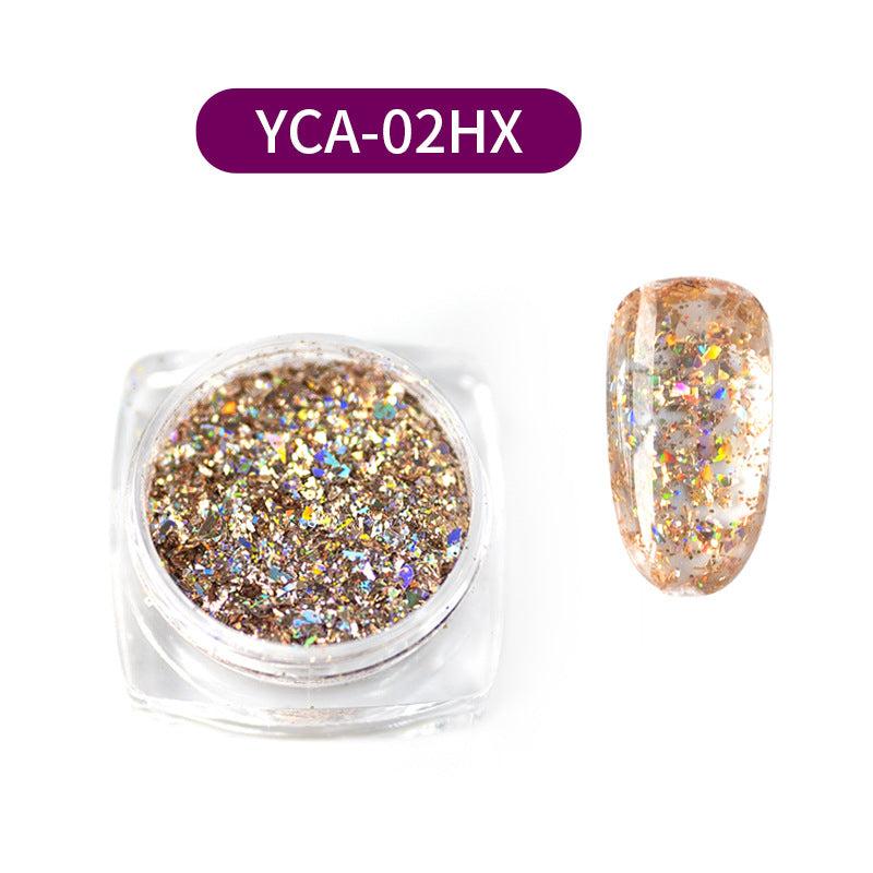 Starry Sequins and Glitter Laser Nail Art Designs