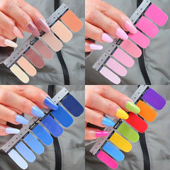 Colorful Adhesive Nail Wraps for Salon Nail Art at Home