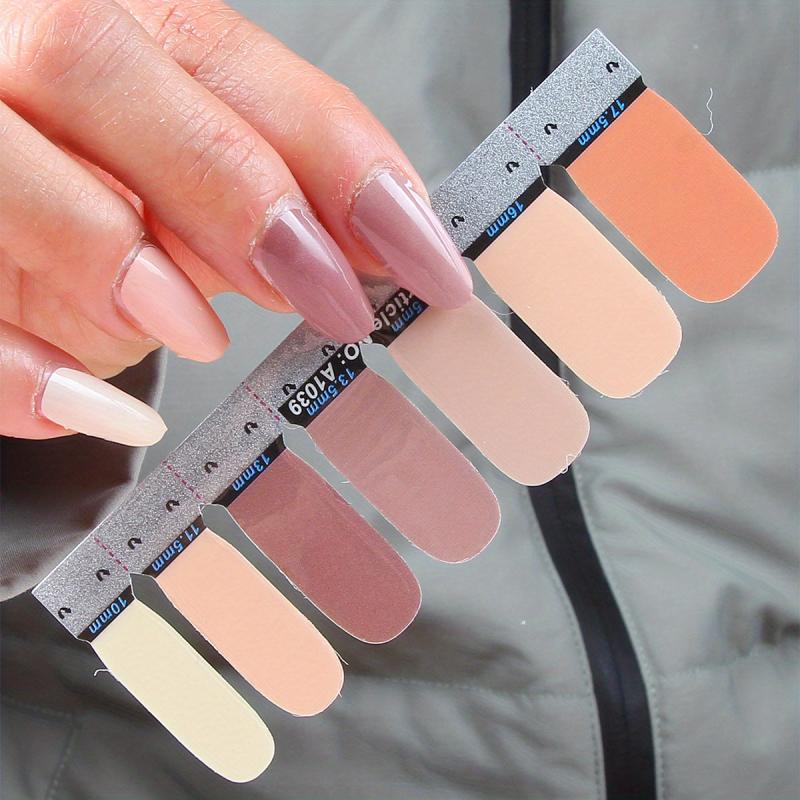 Colorful Adhesive Nail Wraps for Salon Nail Art at Home