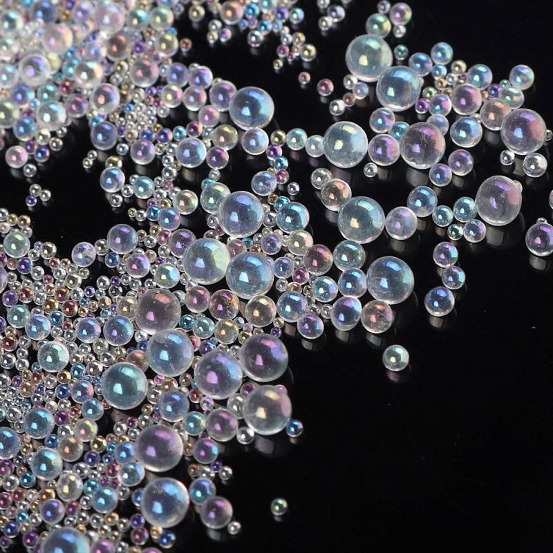 AB Transparent Ball Nail Rhinestones Mix Sizes Nail Jewels for Manicure