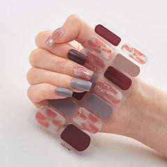 Glitter Sequins Nail Art Polish Stickers Self Adhesive Wraps Decal Tips