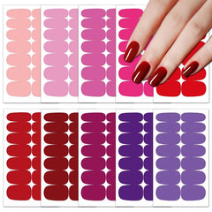 Spring Summer Nail Stickers For Women Sets Self Ashesive Solid Nail Sticker