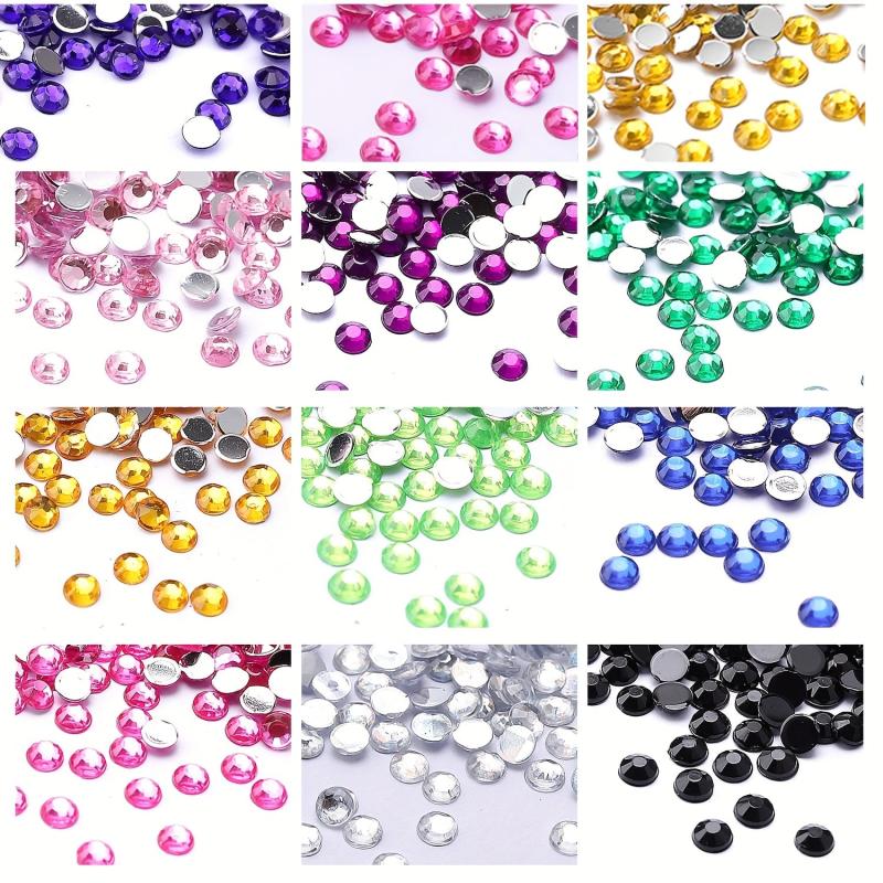 1000Pcs Nail Art Rhinestones Flatback Crystal AB Transparent Rhinestone