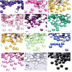1000Pcs Nail Art Rhinestones Flatback Crystal AB Transparent Rhinestone