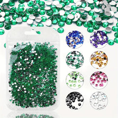 1000Pcs Nail Art Rhinestones Flatback Crystal AB Transparent Rhinestone
