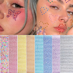 504 Pcs Self Adhesive Rhinestone Stickers for Face Eyes Nails Body Decoration