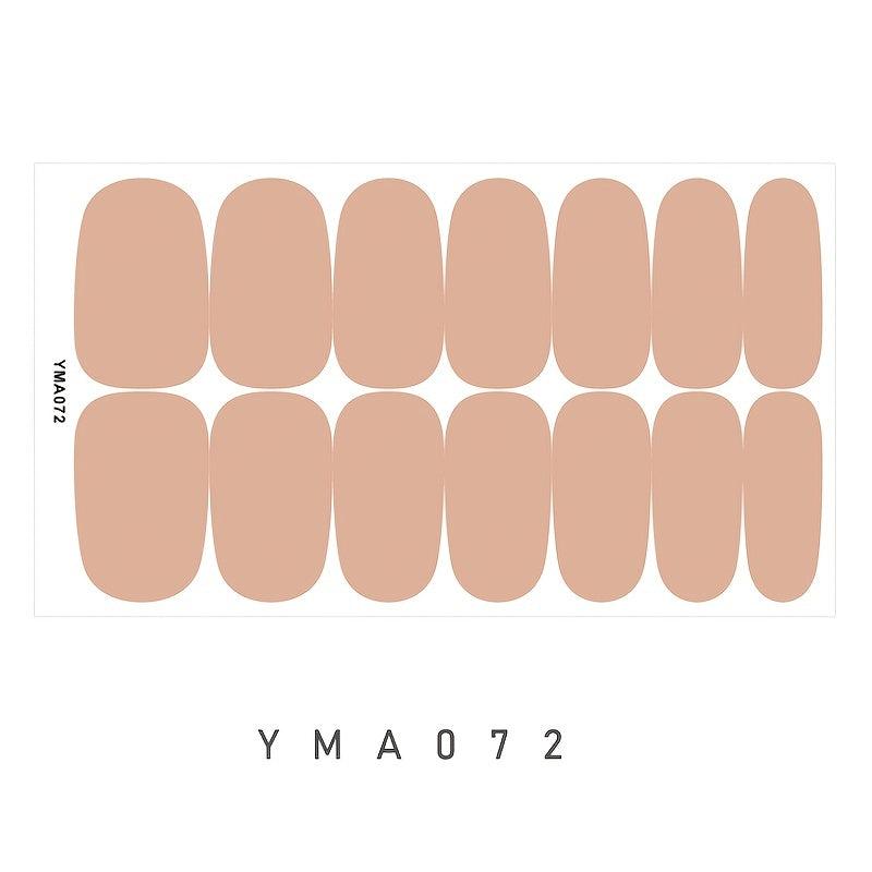 7 Sheets Solid Nail Polish Strips with 4 Pcs Nail File