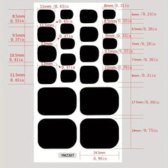 Gradient Glitter Toenail Stickers Set for Women Girls